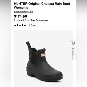 Hunter Women's Chelsea Rain Boots - Black